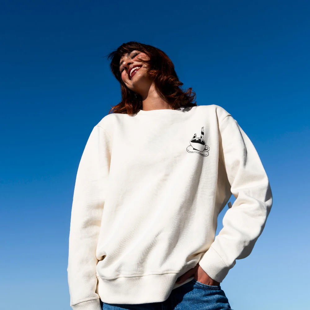 Natural Organic Cotton Crewneck Sweatshirt - Image 5